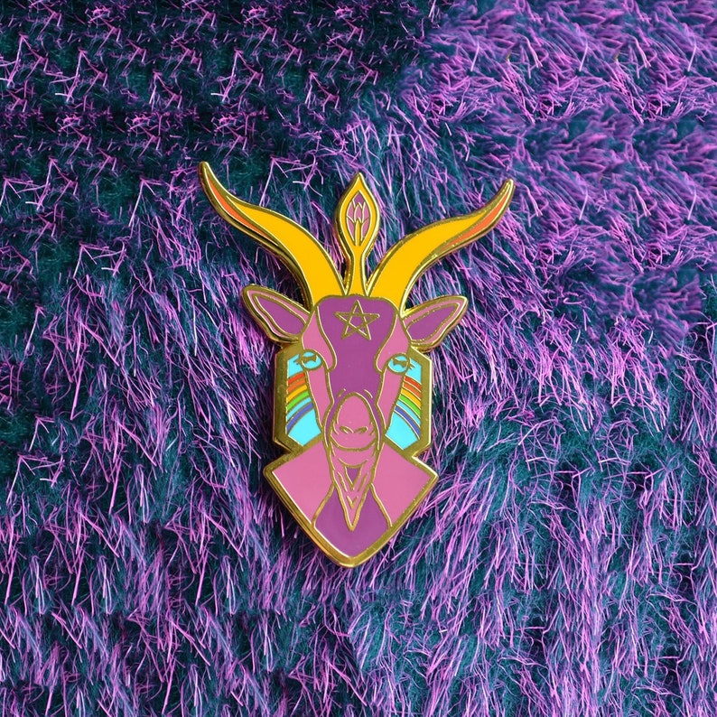 Friendly Baphomet Enamel Pin | Etsy