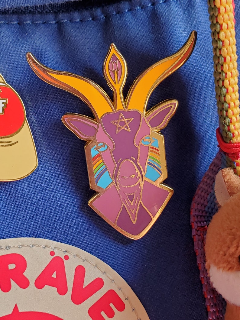 Friendly Baphomet Enamel Pin | Etsy