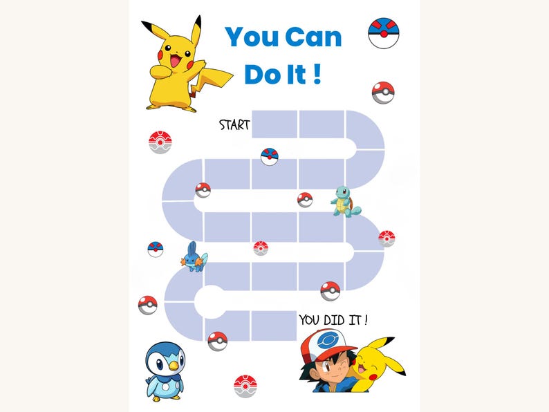 Pokemon Printable Reward Chart for Kids | Stay in Bed Behaviour Chore ...