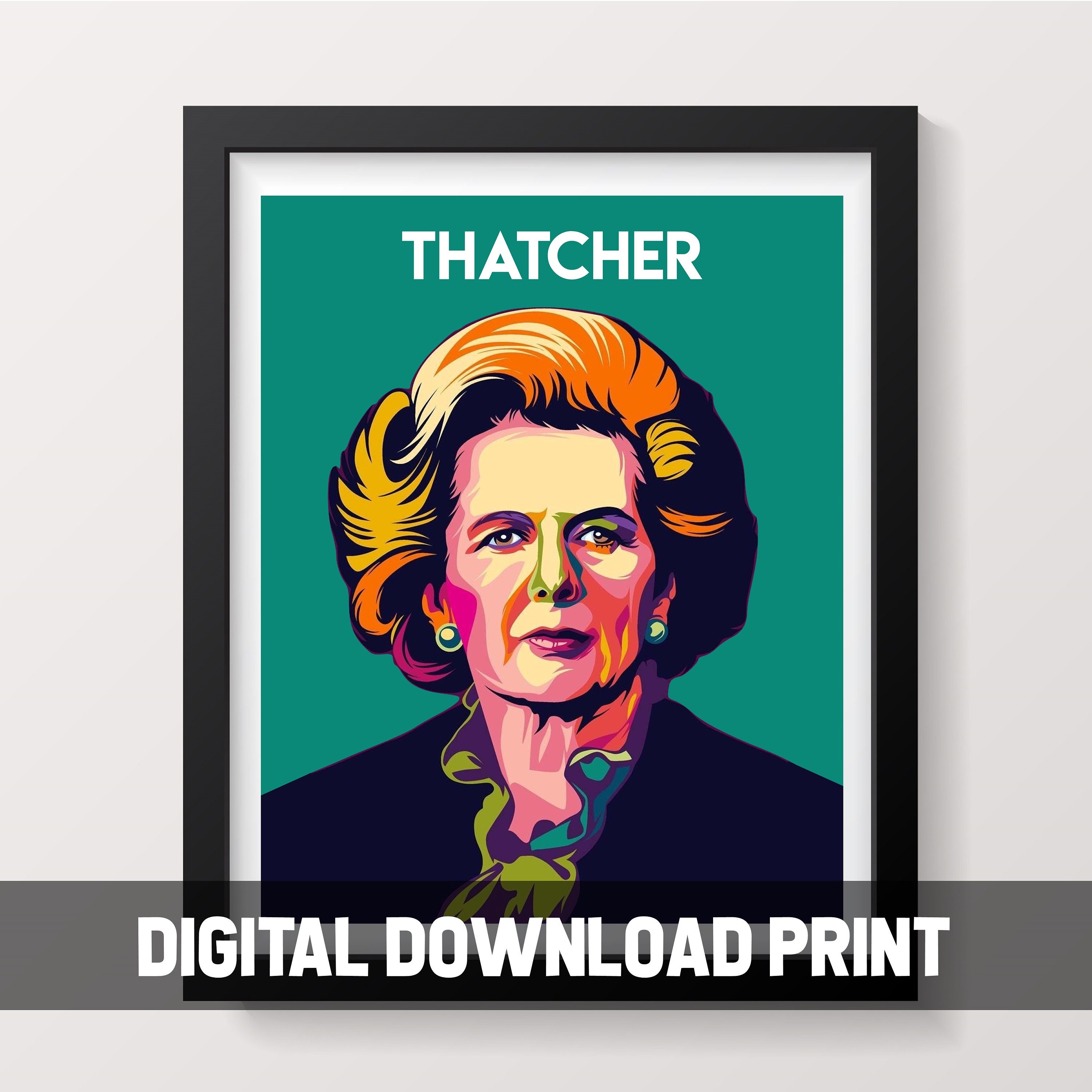 Margaret Thatcher Poster Famous Women Poster Wall Art Decor | Etsy