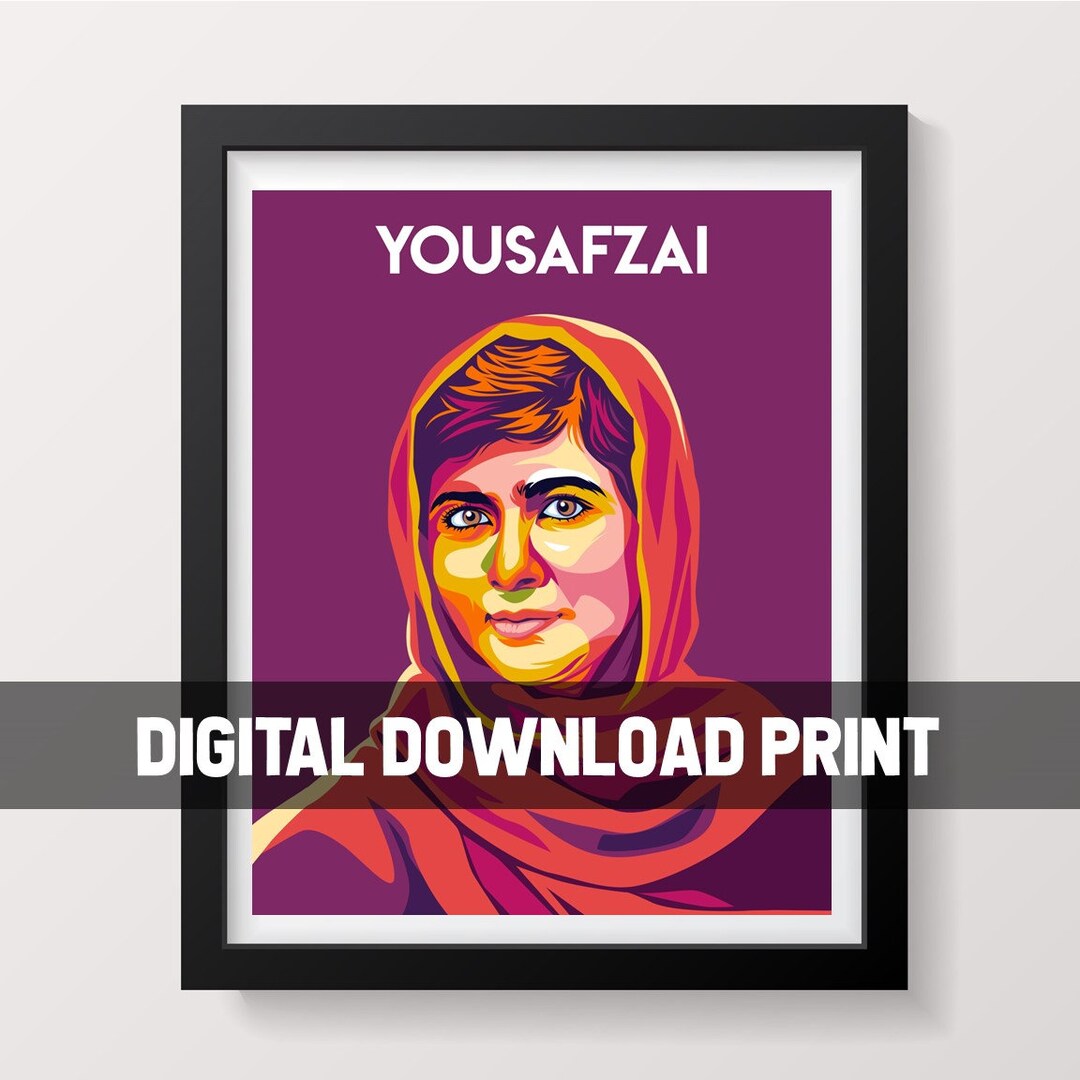Malala Poster, Famous Women Poster, Wall Art Decor, Feminist Print - Etsy