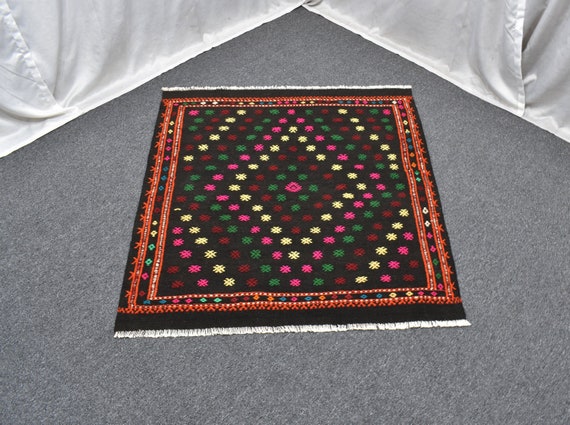 Fascinating square accent rugs Square Rug 4 1x4 Colorful Geometric Throw Small Etsy