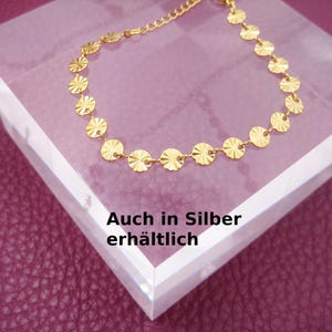Stainless steel chain SUN, gold-colored, silver-colored, choker chain, chain without pendant, long chain, gift for her