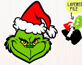 Download Grinch face svg | Etsy