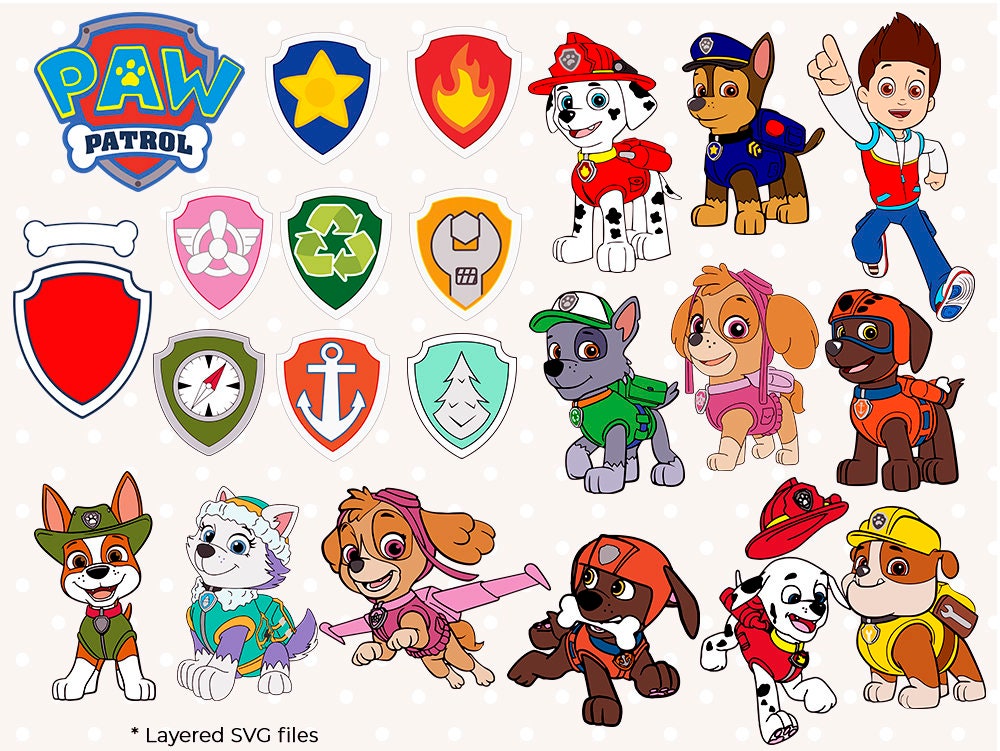 Download Free Paw Patrol Svgpaw Patrol Clip Art Paw Patrol Birthday Etsy SVG Cut Files