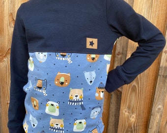 Langarm-Shirt Kinder, Kinder Pullover, Kinder Shirt, Jungen, Weihnachten, Weihnachtspullover, Bären, Winter, Eisbär