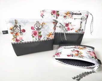 Trousse de maquillage, trousse de toilette, trousse de maquillage, trousse de maquillage, pochette, romance