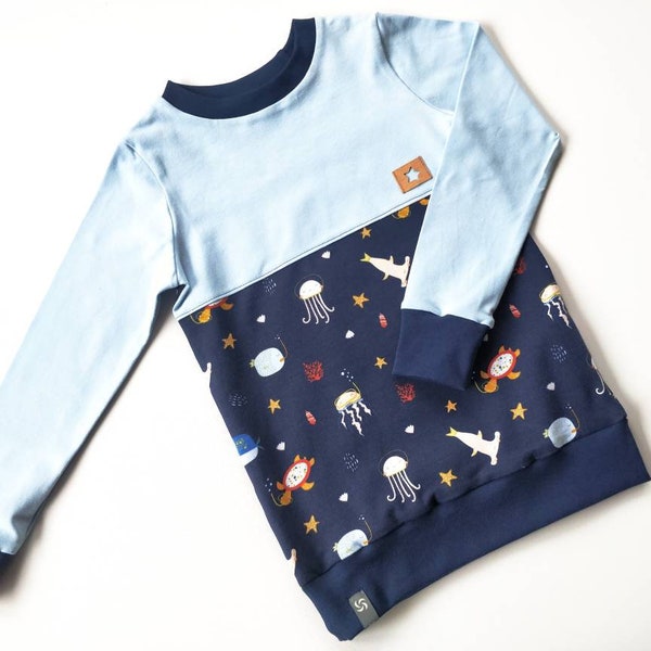 Long-sleeved shirt children, children's sweater, children's shirt, boys, girls, t-shirt, short sleeve, maritime