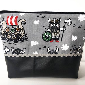 Trousse de toilette, trousse de toilette, sac, personnalisé, enfants, garçons, Vikings