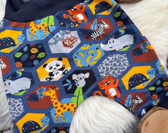 Baby harem pants, baby pants, jersey pants, boy, tiger, jungle