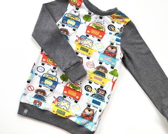 Long-sleeved children's shirt, children's sweater, children's shirt, baby, boys, girls, t-shirt, short-sleeved, animals on tour