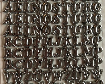 Wachsbuchstaben Großbuchstaben in Silber