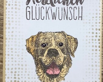 Glückwunschkarte mit Labrador