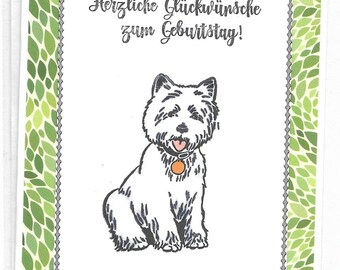 Geburtstagskarte mit Hund