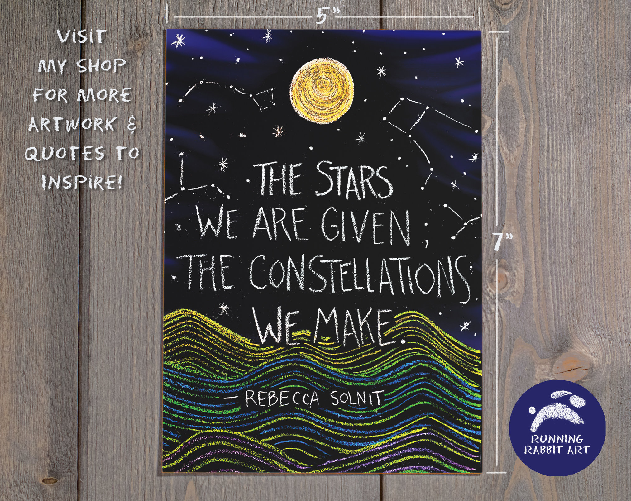 Nature Postcards with quotes from female authors poets and Etsy