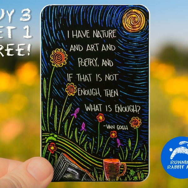 Van Gogh- Nature, Art and Poetry Quote Sticker
