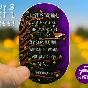 Emily Dickinson - Hope Quote Sticker