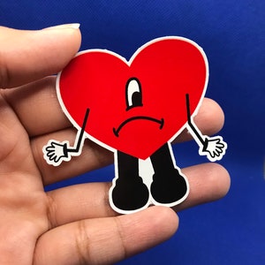 Un Verano Sin Ti Sticker, Bad bunny heart sticker, bad bunny, bad bunny inspired