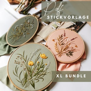 Summer Bundle – Color Mood Board Summer/ Autumn + Embroidery Pattern Droll Green 3 TEMPLATES