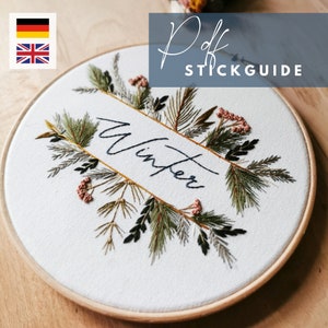 Embroidery patterns "Winter" for self-stitching & PDF Pattern Design download, Embroidery, Pattern Design, Winter, Christmas.