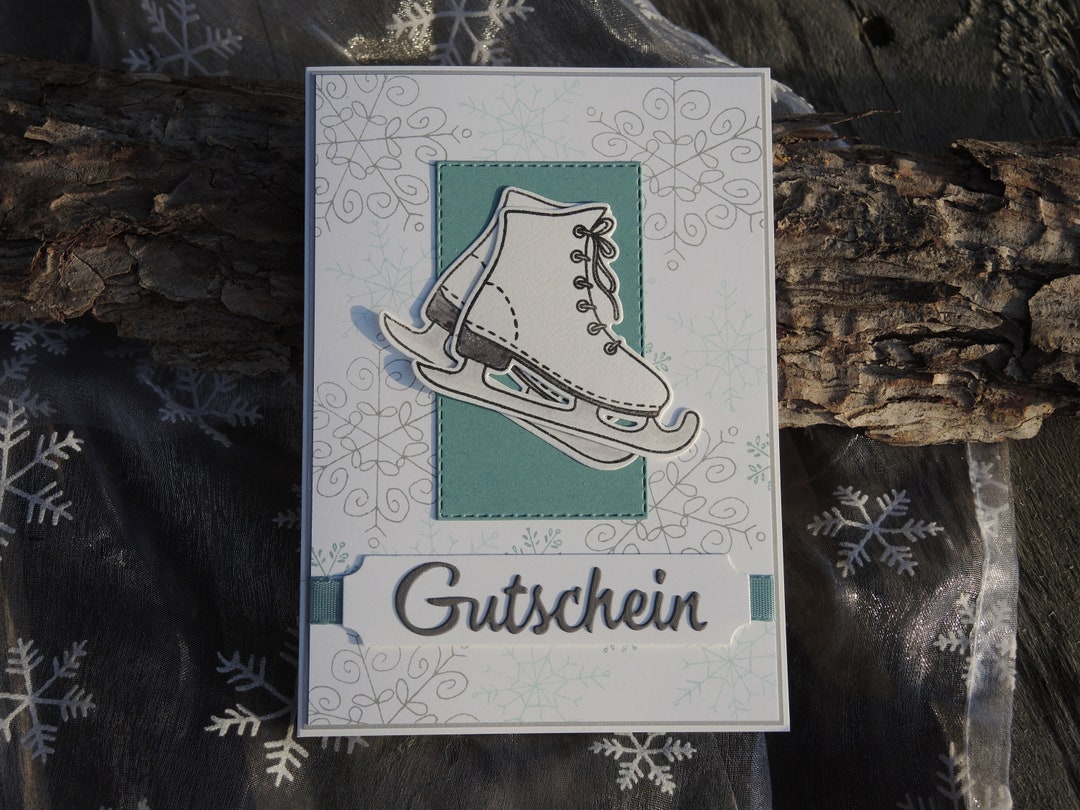 Gutscheinkarte Schlittschuhe - Etsy.de