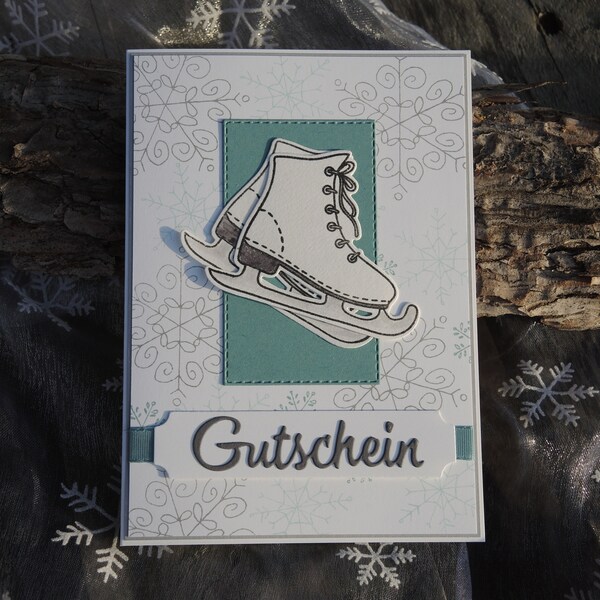 Gutscheinkarte Schlittschuhe