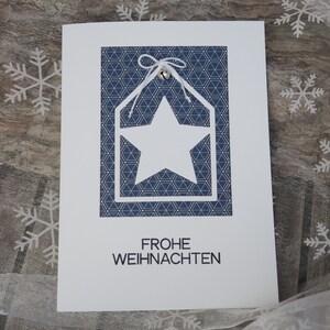 Christmas Card 2 - Star House - Handmade