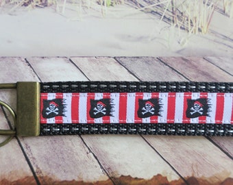 Pirate - lanyard black red-white (12 cm)