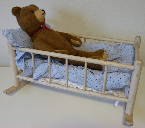vintage doll cradle