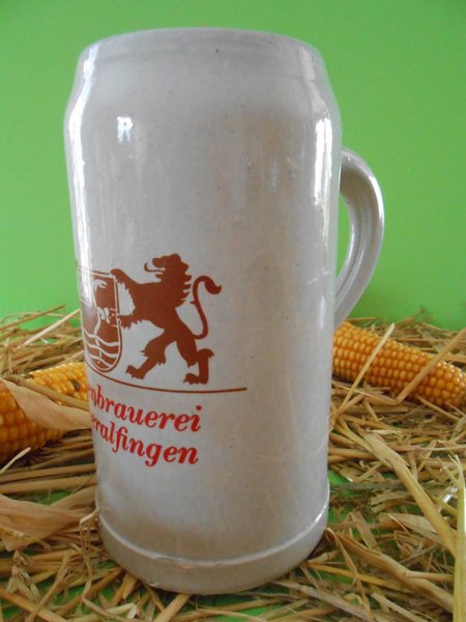 Earthenware Beer Mug Lion Brewery Wasseralfingen Etsy