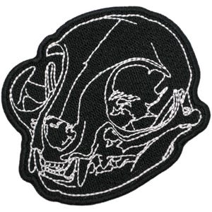 Cat Skull Embroidered Iron on Patch - 3.5x3.25 | Vulture Culture Witchy Gothic Punk Clothes Accessory for Hats, Bags, Jackets & More