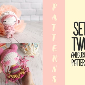 PDF SET Two Amigurumi Patterns, Amigurumi Doll, Amigurumi Little Sheep, DIY Doll, Stuffed Toy, Crochet Gift Idea