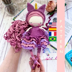 PDF Crochet PATTERN Amigurumi Doll Friendly Unicorn, Crochet Stuffed Toy, Best Gift Idea