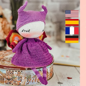PDF PATTERN Amigurumi Little Butterfly,  Crochet Doll, DIY, Stuffed Toy, Crochet Gift, Pattern English Spanish French German
