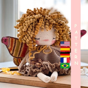 WZÓR NA SZYDEŁKO PDF Lalka Amigurumi Przyjazny Motyl, Szydełkowana Pluszowa Zabawka, Najlepszy Pomysł Na Prezent