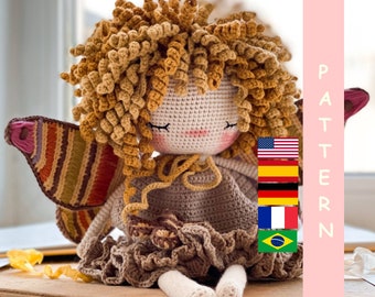 PDF Crochet PATTERN Amigurumi Doll Friendly Butterfly, Crochet Stuffed Toy, Best Gift Idea