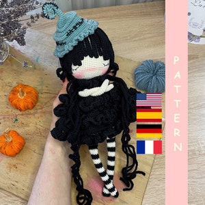PDF Crochet PATTERN Amigurumi Doll Friendly Witch, Crochet Stuffed Toy, Best Gift Idea