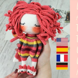 PDF PATTERN Amigurumi Sleepy Fox, Bambola all'uncinetto, Fai da te, Peluche, Regalo all'uncinetto, Modello inglese, Patrón español, Patron Français, Deutsch