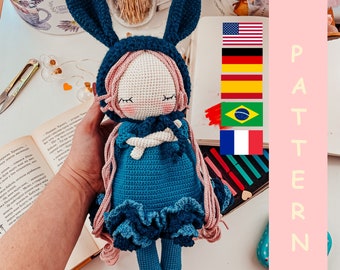 PDF Crochet PATTERN Amigurumi Doll Friendly Bunny, Crochet Stuffed Toy, Best Gift Idea