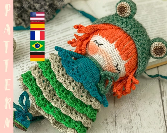 PDF PATRÓN Muñeco Amigurumi Rana Linda, Juguete Relleno Crochet, Mejor Idea  de Regalo English, Español, Française, Portuguesa Brasileira, Deutsch -   México