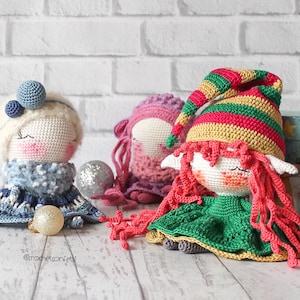PDF Christmas Elf PATTERN, Amigurumi Doll, Stuffed Toy 20 cm/7.8, Crochet Gift English, Espanol, Francais, Deutsche Brazilian Portuguese image 10