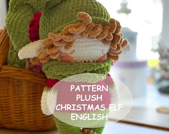 PDF PATRÓN DE GANCHILLO Muñeca Elfo Pequeño, Tutorial Peluche Amigurumi, Peluche