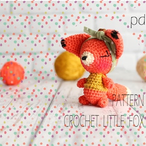 Pattern Crochet Red Fox, Crochet Amigurumi, Handmade Gift, Crochet Fox Accessory, Crochet Animals, Bag Charm Fox, PDF Crochet Toy Pattern