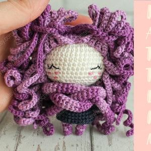 PDF Crochet Pattern Amigurumi Little Witch for Halloween Gift, Small Witch Accessory, Crochet Mini Doll, Toy, DIY, Autumn Decor Toy