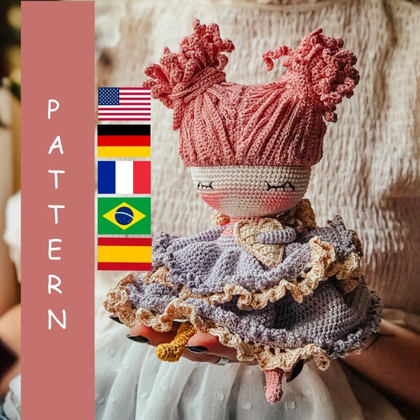 PDF CROCHET PATTERN Amigurumi Cute Angel, Crochet Stuffed Doll, Valentine Angel, Best Gift Idea, Crochet Pattern Toy