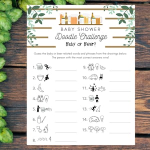 Baby Shower Beer Themed Game, Party icebreaker, Brewery Game, Beer Game, Baby is Brewing Themed Game , Co-ed