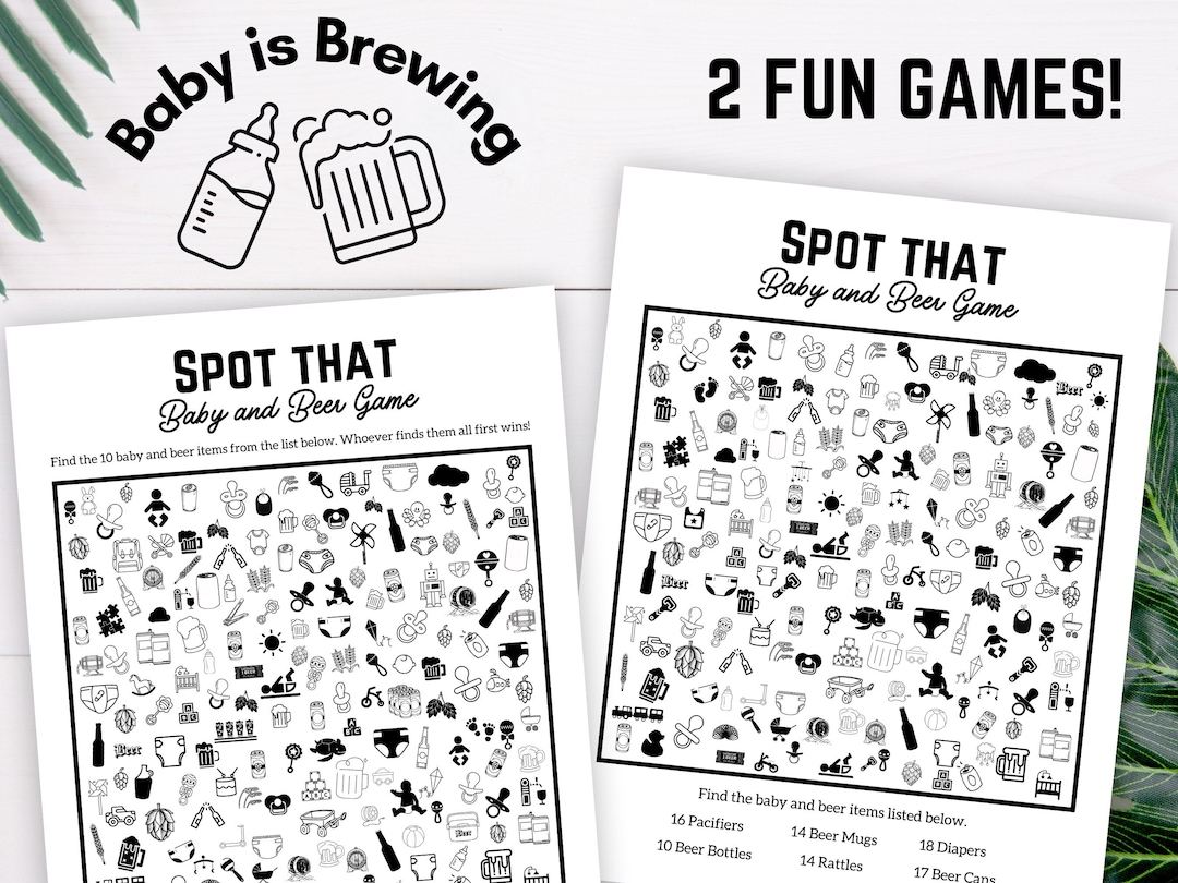 A Baby is Brewing Baby Shower Game, Co Ed Baby Shower Games, Baby is