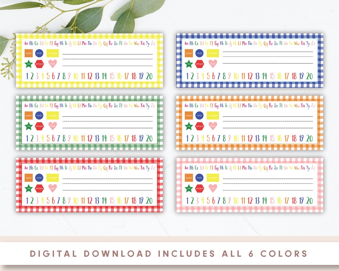 School Desk Name Tags Back to School Supplies Kids Name - Etsy