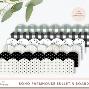 Classroom Bulletin Board Boarder, Farmhouse Classroom Bulletin Board, Farmhouse Classroom Decor, Bulletin Board Decorations