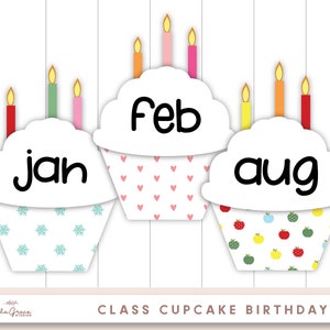 Classroom Birthday display, Cupcake birthday board, bulletin board birthday sign, classroom birthday display
